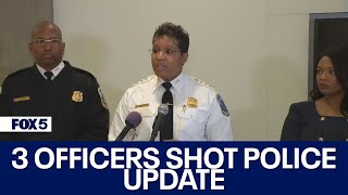 Police update after 3 officers shot in northeast Washington