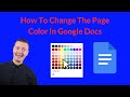 How To Change The Page Color In Google Docs