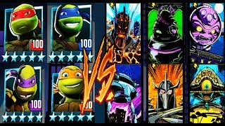 Черепашки-Ниндзя Легенды - ПРОТИВ ВСЕХ БОССОВ (мобильная игра) TMNT Legends UPDATE X