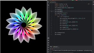 Aurora Spiral Design Using Python Turtle | ASMR - No Talking