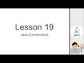 Java Lesson 19 - Java Constructors