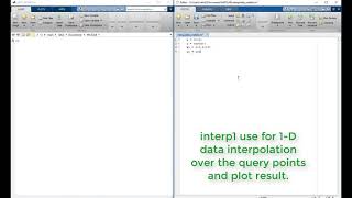 How interp1 perform 1-D data Interpolation in MATLAB using Script
