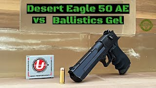 Desert Eagle 50 AE vs Ballistics Gel