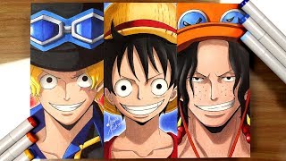 Luffy Zoro Nami One Piece Mural