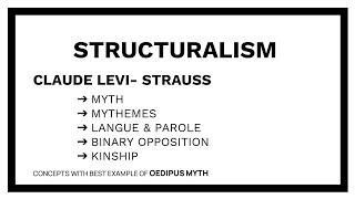 Claude Levi- Strauss | The Structural Study of Myth | Oedipus Myth | Nanmozhi