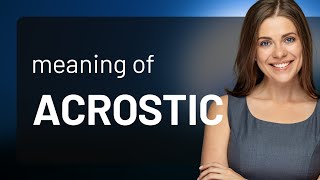 Understanding Acrostic: A Creative Wordplay Technique