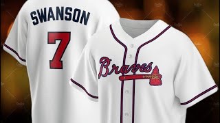 Atlanta Braves Dansby Swanson Printed Baseball Jersey Size S-5XL MLB Merchandise