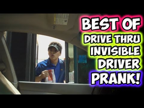 Best of Drive Thru Invisible Driver Prank!!! Best of Drive Thru Invisible Driver Prank!!!