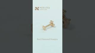 Rose Gold Nosepin #diamond[रोझ गोल्ड नोजपिन]#रोज गोल्ड नोज पिन #goldjewellery #nosejewelry