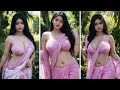 Indian Hot Bhabhi lookbook - Hot pink saree look