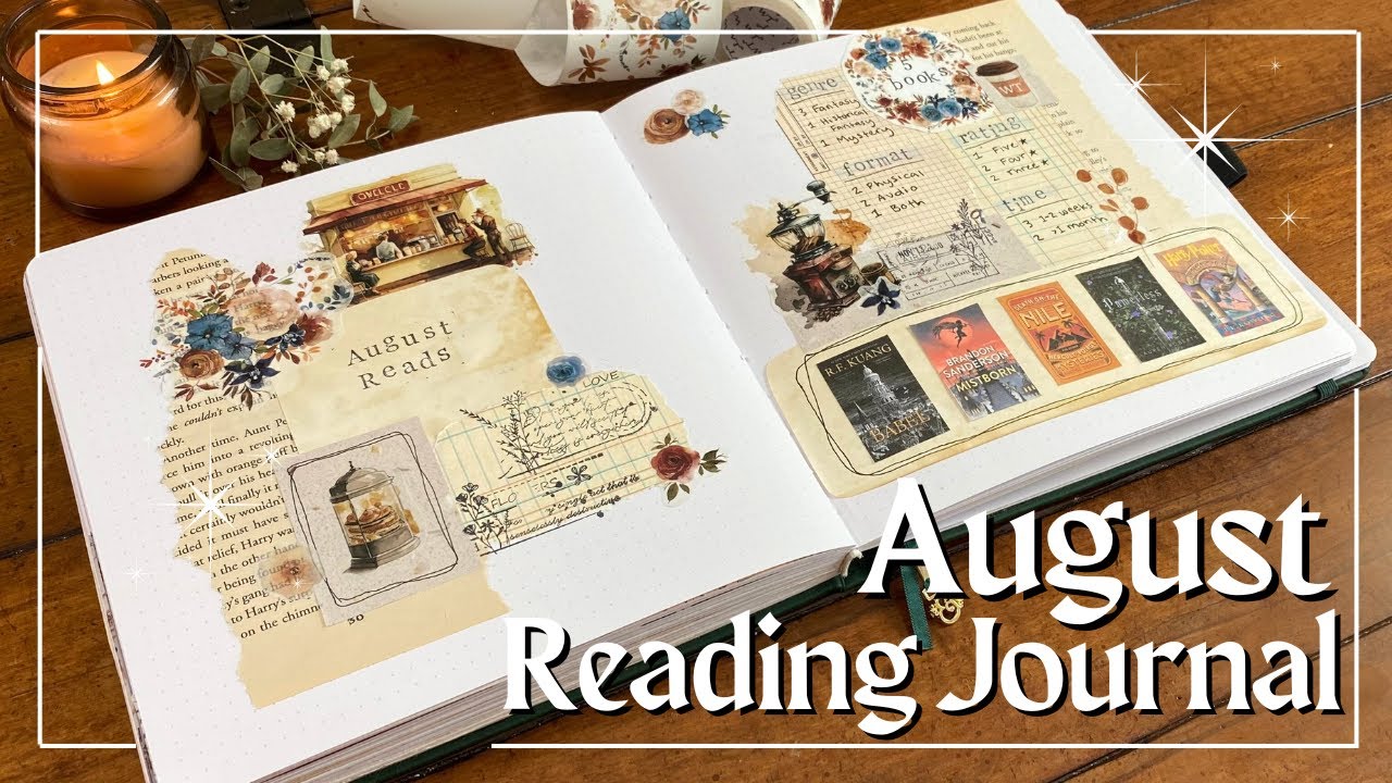 August Wrap Up Reading Journal Spreads рџ рџ Monthly Stats Book Spreads