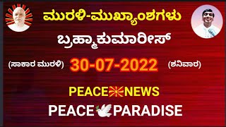 ಮುರಳಿ-ಮುಖ್ಯಾಂಶಗಳು (30/07/22-ಶನಿವಾರ)