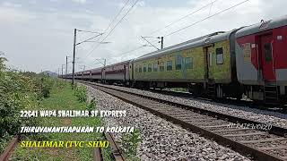 22641|WAP4 SHALIMAR SF EXPRESS | TIRUVANANTHAPURAM TO KOLKATA | SHALIMAR (TVC - SHM) INDIAN RAILWAYS