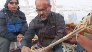 Traditional Lateen sailing boat, Trapani,April 2017