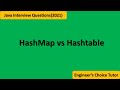 HashMap vs Hashtable || Java interview question 2021