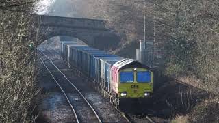 Freightliner 66587 “As One We Can” Bredbury R.T.S - Runcorn Folly Lane @ Apethorn Lane 2/3/21