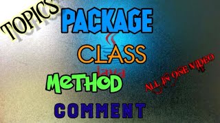 Ch2:Basic Terms, Naming convention and Comments in Java
