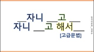 [#고급문법] -자니-고 - 자니 - 고해서_ #자니고자니고해서