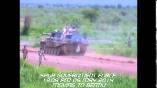 Archive footage: SPLA force moving into Bentiu, 5 May 2014