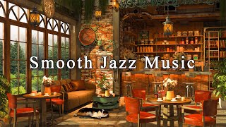 Cozy Fall Coffee Shop Ambience 🍂 Smooth Jazz Instrumental Music ~ Relaxing Jazz Music to Study, Work
