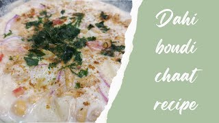 Dahi boondi chaat recipe|| quick and easy special aalu  chaat recipe #chaat #ramzanspecial