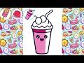 drawing a little cute gelatine milkshake popsicle drawing easy step by step for kids