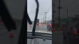 4.29.2023 Route 18 Southbound Closes in East Brunswick Due to an Unstable Utility Pole  #shorts #nj