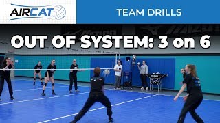 Volleyball Team Drills: Out of System 3 on 6