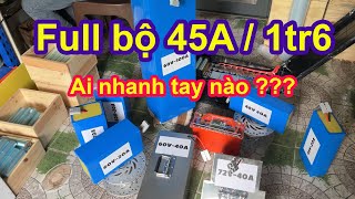 Nhanh tay sẽ mua được Full bộ 45A giá 1tr6 - Pin litihum rẻ hơn acquy rồi mà lại bền gấp 5 acquy