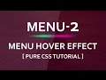 Cool Menu Hover Effect 2 - Html5 Css3 Hover Effect Tutorial - Plz SUBSCRIBE Us For Daily Videos