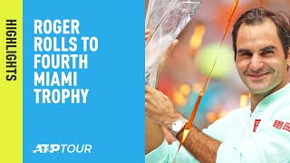 Highlights: Federer Beats Isner To Win Fourth Miami Title