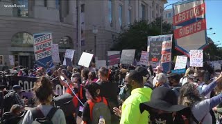 Marchers head to the Supreme Court for Women's March 2020