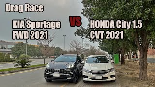 Honda City 1.5 CVT 2021 VS Kia Sportage FWD 2021 | Drag Race