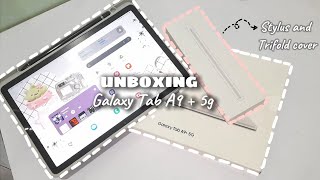 🪼Unboxing Samsung Galaxy tab A9+ | Stylus for Galaxy A9 + tablet | Cover for Galaxy A9+ tablet |