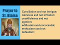 prayer to st. blaise prayer for healing of throat illness