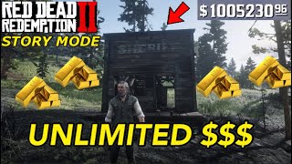 Red Dead Redemption 2- UNLIMITED GOLD BAR GLITCH/ MONEY GLITCH!!! (STORY MODE)