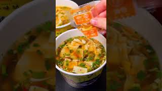 Niuniu eats kiln chicken and sour soup noodles#foodie#mukbang#shorts