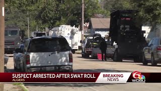 Man wanted out of Jefferson Parish surrenders after SWAT roll in Algiers