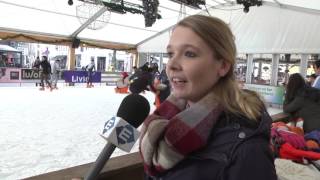 Reportage: Schaatsen in de binnenstad: ijsbaan op Oude Markt geopend (TV Enschede)