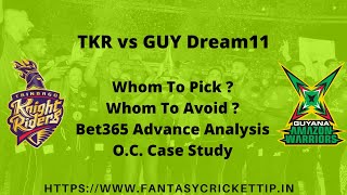 CPL 2020 : Match 1 - TKR vs GUY Dream11 Prediction