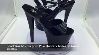 Sandalias de plataforma SKY-309 modelo clásico y básico para practicar Pole Dance y bailes de barra