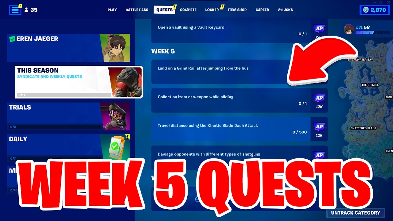 How To Complete Week 5 Quests In Fortnite - All Week 5 Challenges ...