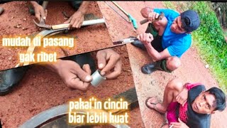 cara pasang egrek biar enak di pakai,kuat&tahan lama#egrek sawit