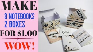 ‼️WHAT‼️MAKE 2 BOXED NOTEBOOK SETS FOR UNDER $1.00!💥UNBELIEVABLE💥CRAFT FAIR TOP SELLER! ⭐️GENIUS⭐️