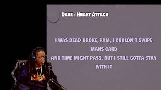 Dave - Heart Attack (Lyrics)  American Reaction U.S.