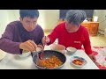 시골치매가족먹방엄마아들 애호박 계육볶음 u0026zucchini chicken stir fry 요리 먹방 mukbang eating show