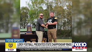 Leroy Bears receive state championship rings
