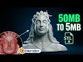 Reduce STL file size in Blender in 2 min