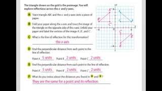 122 Properties of Reflections Explore Activity 1 Exploring Reflections