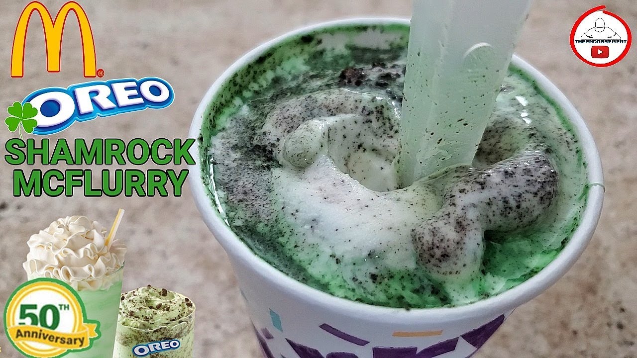 McDonald's® OREO® SHAMROCK MCFLURRY® Review! | Shamrock Shake 50th ...